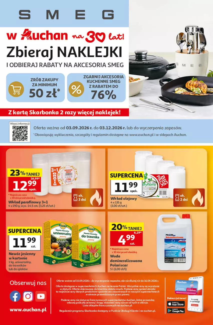 Gazetka promocyjna Auchan - 30 Lat Supermarket - ważna 10.09 do 16.09.2026 - strona 8 - produkty: Klej, Nawóz, Olej, Wkład olejowy