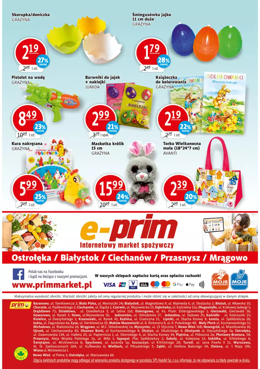 Gazetka promocyjna Prim Market - Gazetka - ważna 25.03 do 31.03.2021 - strona 16 - produkty: Fa, Gra, Klej, Królik, Pistolet, Sok, Torba
