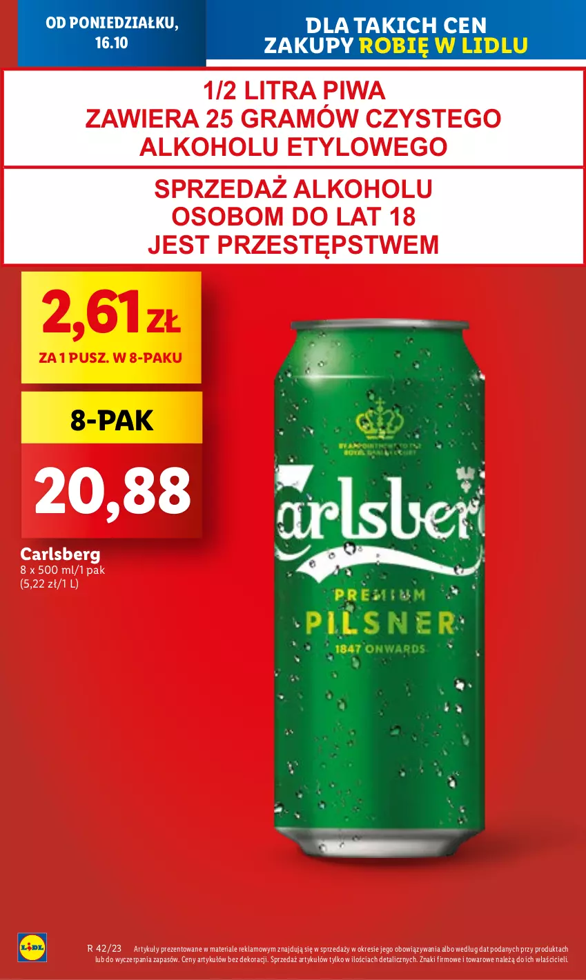 Gazetka promocyjna Lidl - GAZETKA - ważna 16.10 do 18.10.2023 - strona 6 - produkty: Carlsberg, Gra, Piwa