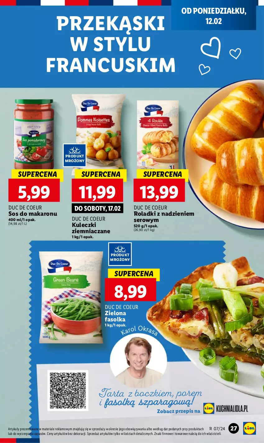 Gazetka promocyjna Lidl - GAZETKA - ważna 12.02 do 14.02.2024 - strona 29 - produkty: Fa, Makaron, Por, Ser, Sos, Sos do makaronu, Tarta