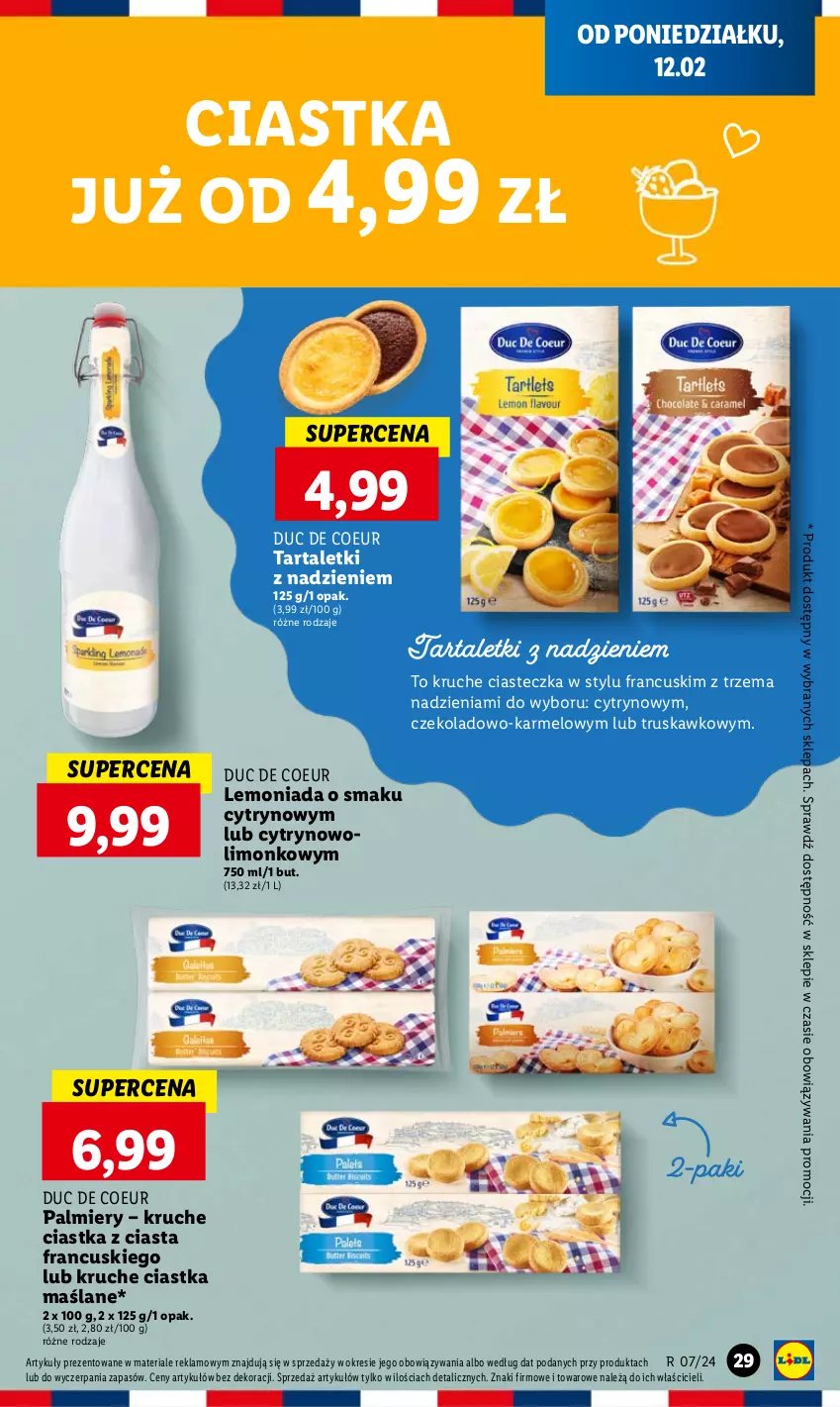 Gazetka promocyjna Lidl - GAZETKA - ważna 12.02 do 14.02.2024 - strona 31 - produkty: Ciastka, Lemoniada, Tarta