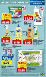 Gazetka promocyjna Lidl - GAZETKA - Gazetka - ważna od 14.02 do 14.02.2024 - strona 53 - produkty: Spray do czyszczenia, Papier, Ręcznik, Rolki, Sidolux, Flora, Ariel, Kapsułki do prania, Płyn do szyb, Olej