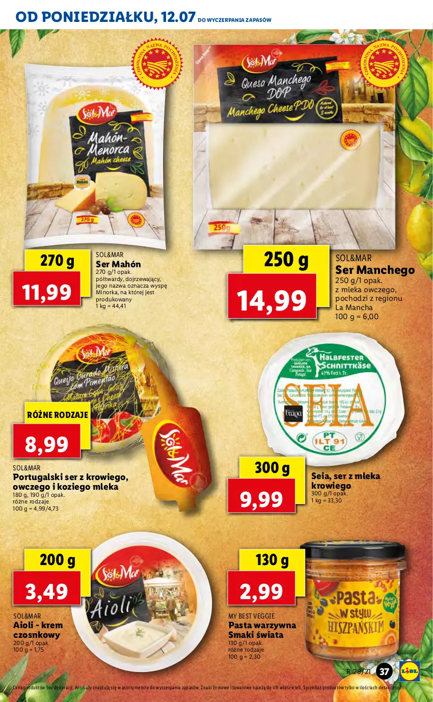 Gazetka promocyjna Lidl - GAZETKA - ważna 12.07 do 14.07.2021 - strona 37 - produkty: Orka, Pasta warzywna, Por, Ser