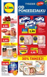Gazetka promocyjna Lidl - GAZETKA - Gazetka - ważna od 14.07 do 14.07.2021 - strona 1 - produkty: Kurczak, Por, Gra, Finish, Parówki, Tablet, PIKOK, Pilos, Brzoskwinie, Olej rzepakowy, Zmywarki, Masło, Olej, Tabletki do zmywarki