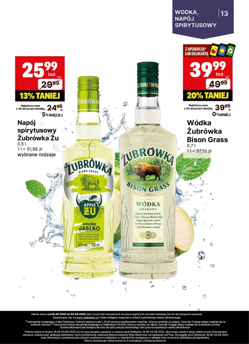 Gazetka promocyjna Delikatesy Centrum - Delibarek DC34-DC35 - ważna 18.08 do 03.09.2025 - strona 13 - produkty: Gin, Gra, Napój, Rama, Rum, Ser, Tran, Wódka