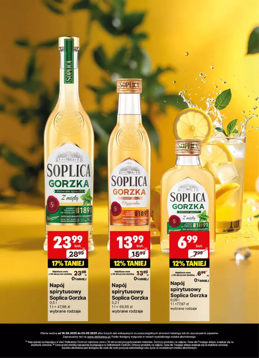 Gazetka promocyjna Delikatesy Centrum - Delibarek DC34-DC35 - ważna 18.08 do 03.09.2025 - strona 14 - produkty: Napój, Rama, Rum, Soplica