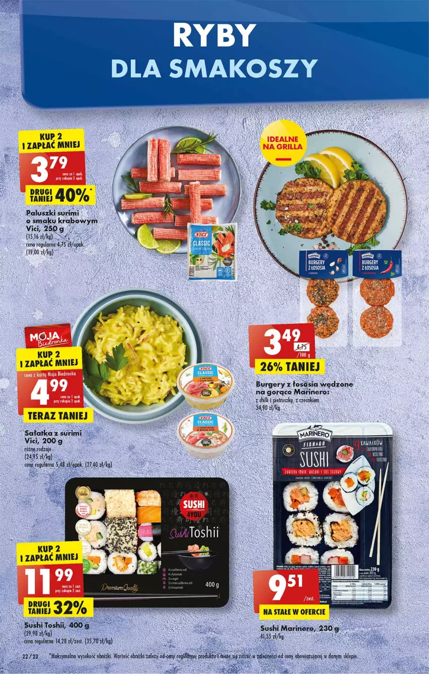 Gazetka promocyjna Biedronka - W tym tygodniu PN - ważna 25.04 do 02.05.2022 - strona 22 - produkty: Burger, Fa, Kawa, LEGO, Saga, Sałat, Sałatka, Sok, Surimi, Sushi