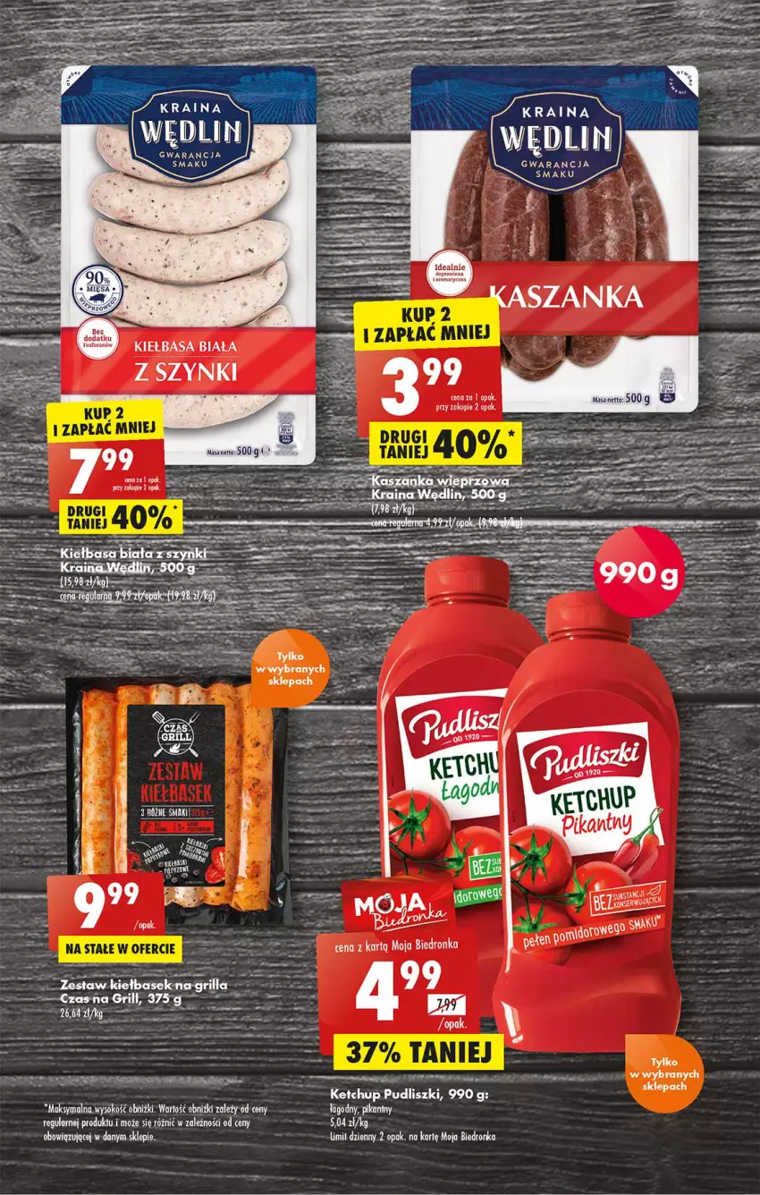 Gazetka promocyjna Biedronka - W tym tygodniu PN - ważna 25.04 do 02.05.2022 - strona 5 - produkty: Grill, Ketchup, Kiełbasa, Kiełbasa biała, Pudliszki, Ser