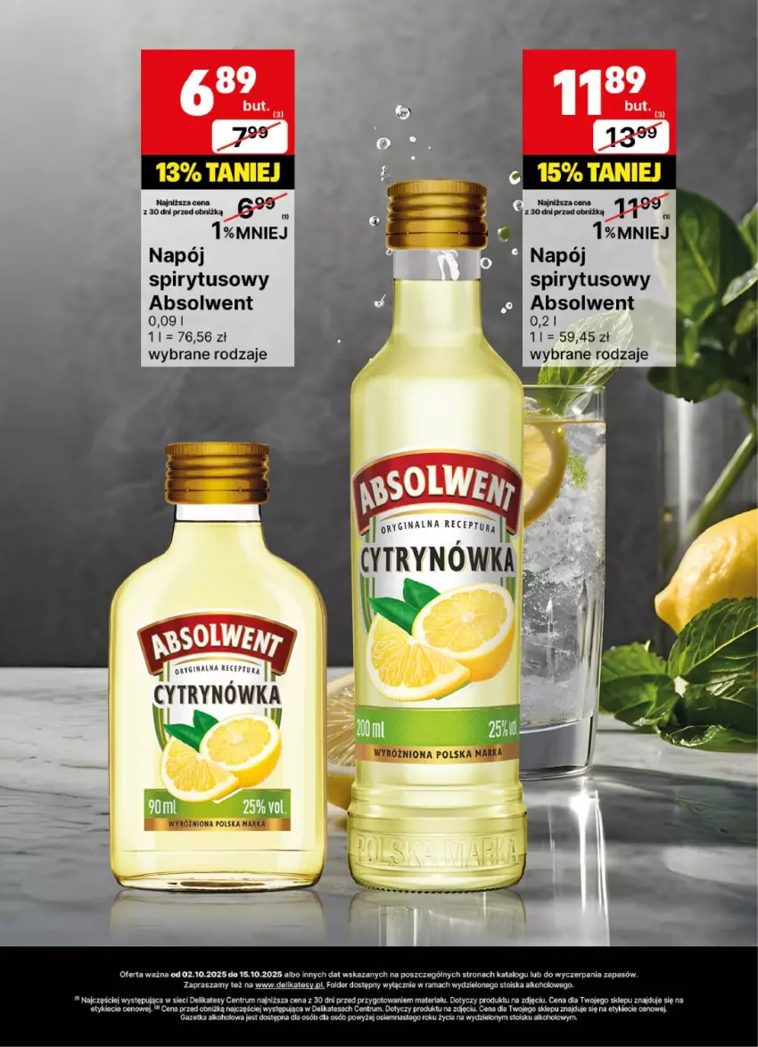 Gazetka promocyjna Delikatesy Centrum - Delibarek DC40-DC41 - ważna 02.10 do 15.10.2025 - strona 19 - produkty: Gin, Napój, Rama, Rum