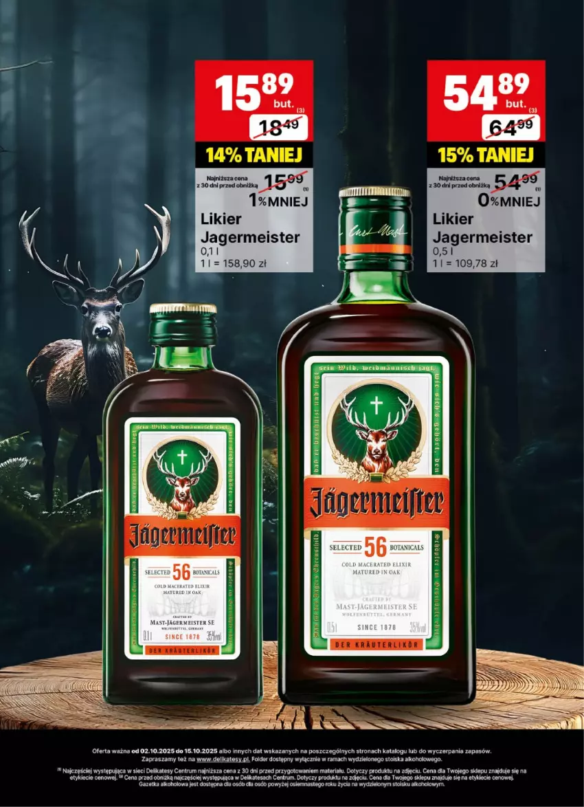 Gazetka promocyjna Delikatesy Centrum - Delibarek DC40-DC41 - ważna 02.10 do 15.10.2025 - strona 25 - produkty: Jagermeister, Likier, Rama, Rum