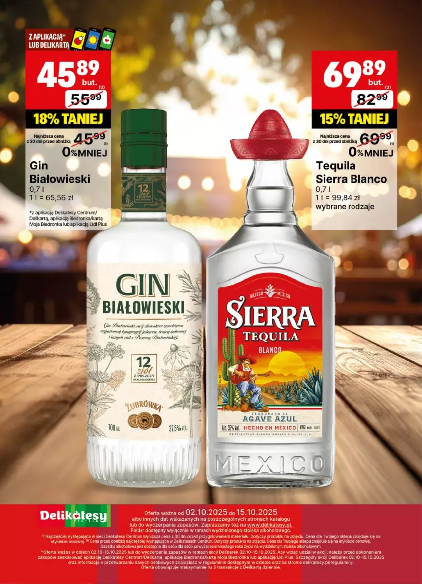 Gazetka promocyjna Delikatesy Centrum - Delibarek DC40-DC41 - ważna 02.10 do 15.10.2025 - strona 28 - produkty: Gin, Rum, Tequila