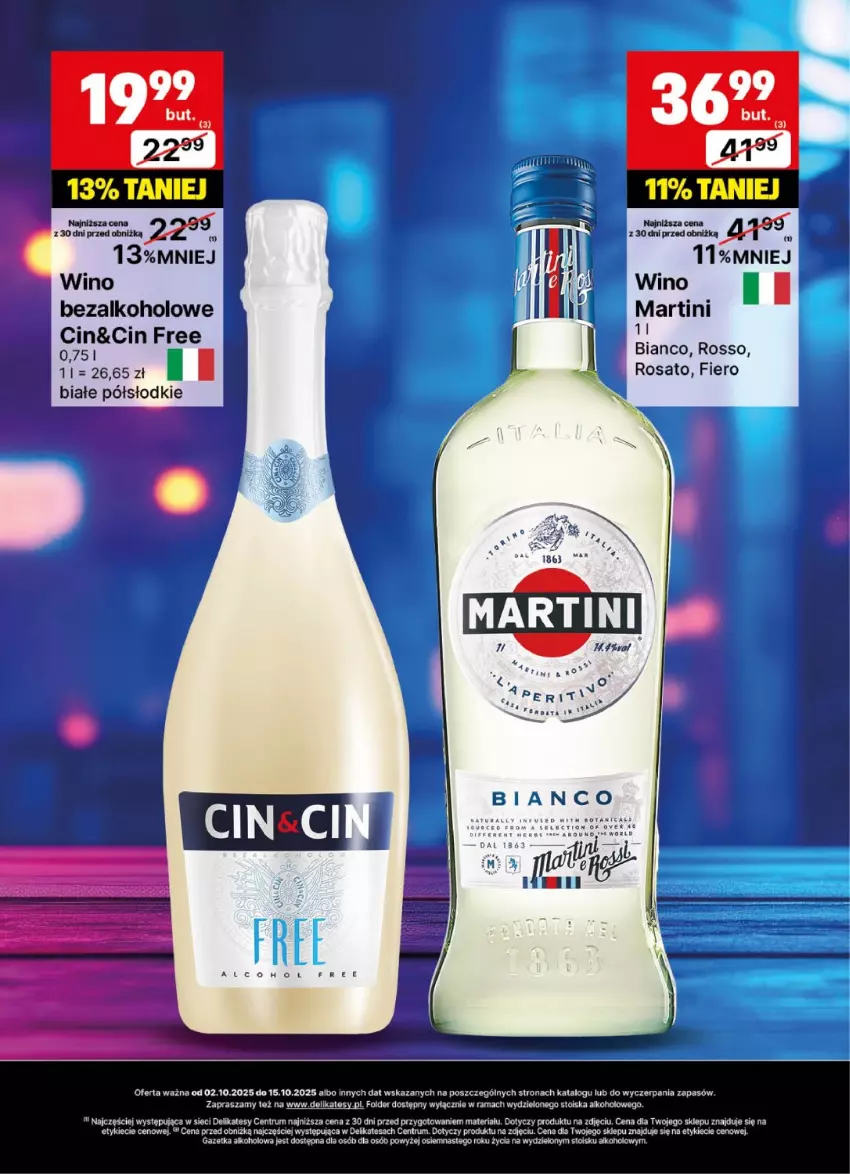 Gazetka promocyjna Delikatesy Centrum - Delibarek DC40-DC41 - ważna 02.10 do 15.10.2025 - strona 6 - produkty: Martini, Rama, Rum, Wino, Wino bezalkoholowe