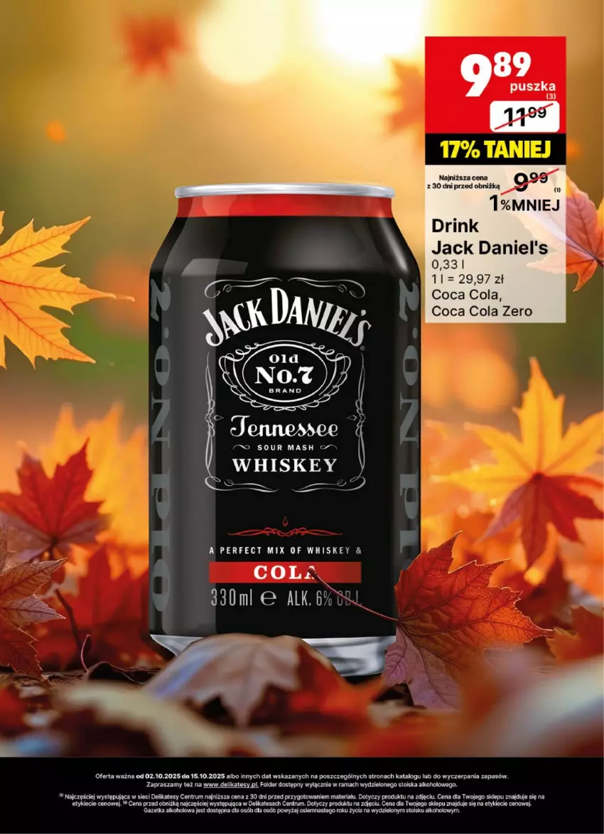 Gazetka promocyjna Delikatesy Centrum - Delibarek DC40-DC41 - ważna 02.10 do 15.10.2025 - strona 8 - produkty: Jack Daniel's, Rama, Rum, Whiskey