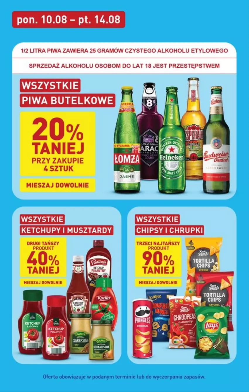 Gazetka promocyjna Aldi - Oferta weekendowa - ważna 12.08 do 14.08.2026 - strona 6 - produkty: Chipsy, Chrupki, Gra, Ketchup, Mus, Piwa