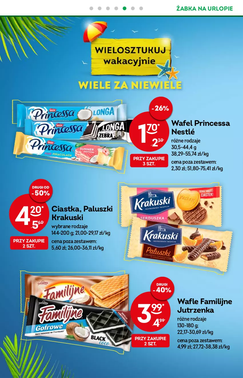 Gazetka promocyjna Żabka - ważna 06.07 do 12.07.2022 - strona 12 - produkty: Ciastka, Fa, Jutrzenka, Krakus, Krakuski, Nestlé, Princessa, Wafle