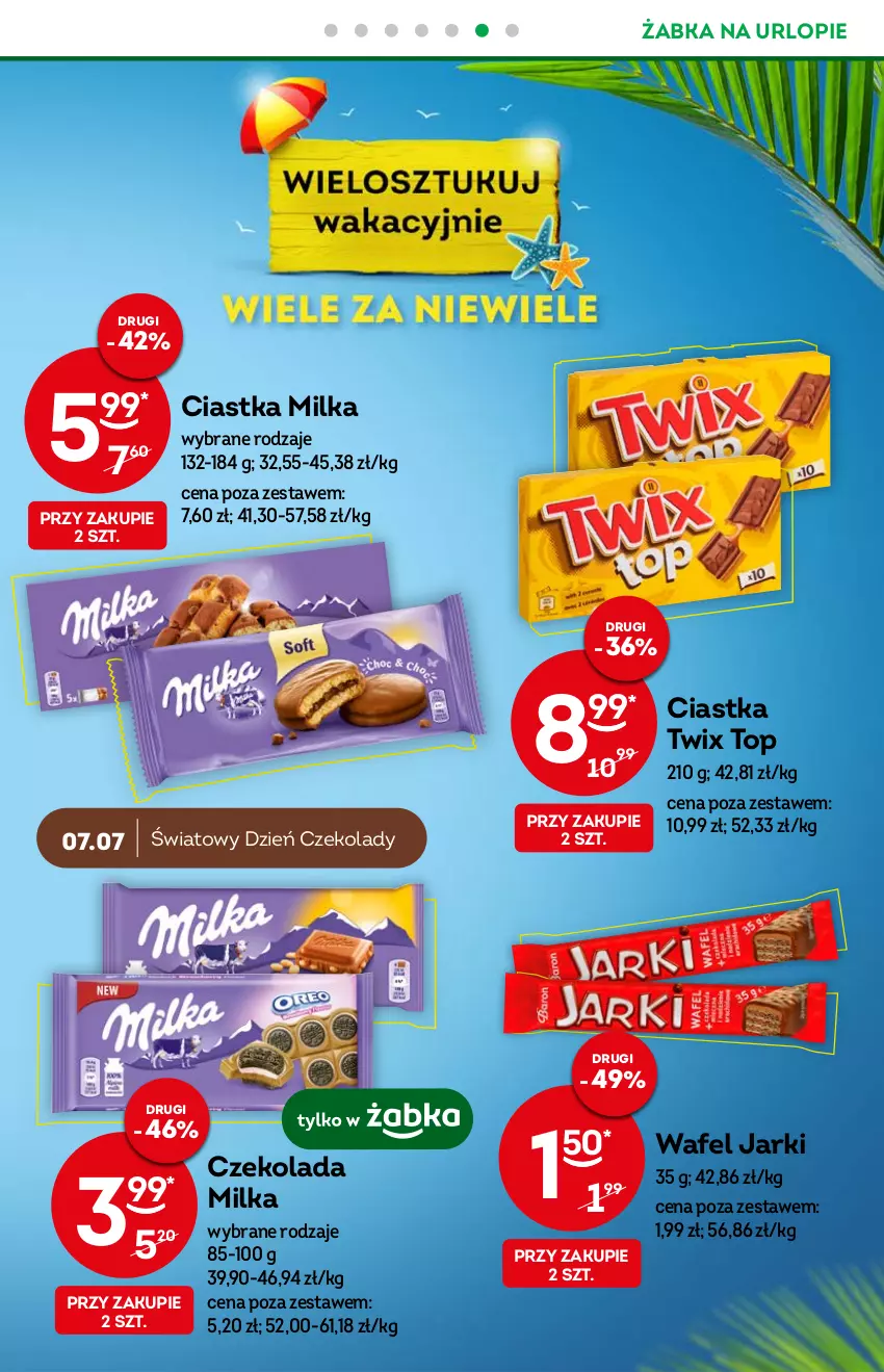 Gazetka promocyjna Żabka - ważna 06.07 do 12.07.2022 - strona 13 - produkty: Ciastka, Czekolada, Milka, Top, Twix