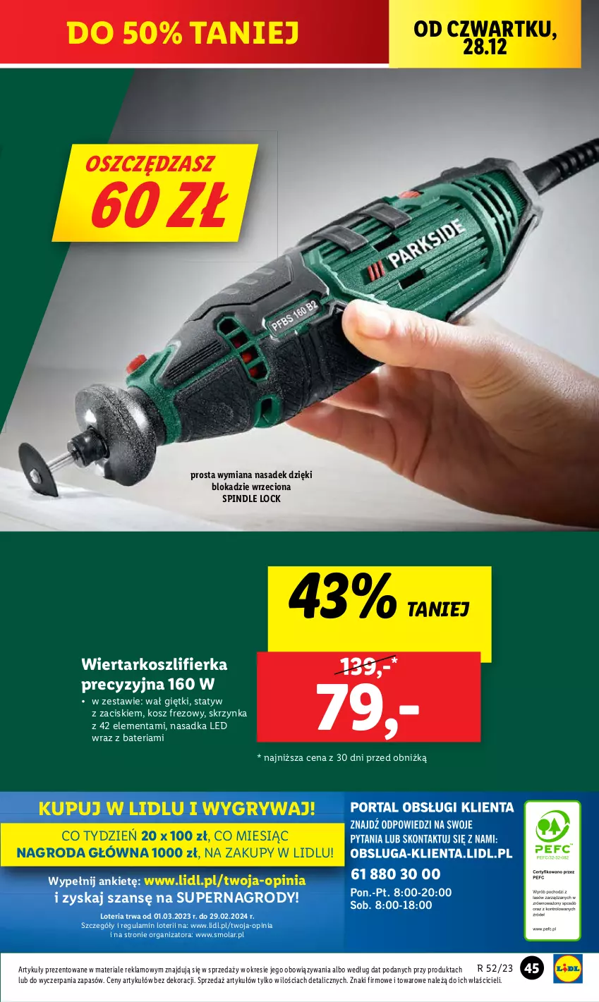 Gazetka promocyjna Lidl - GAZETKA - ważna 27.12 do 30.12.2023 - strona 47 - produkty: Bateria, Kosz, Mola