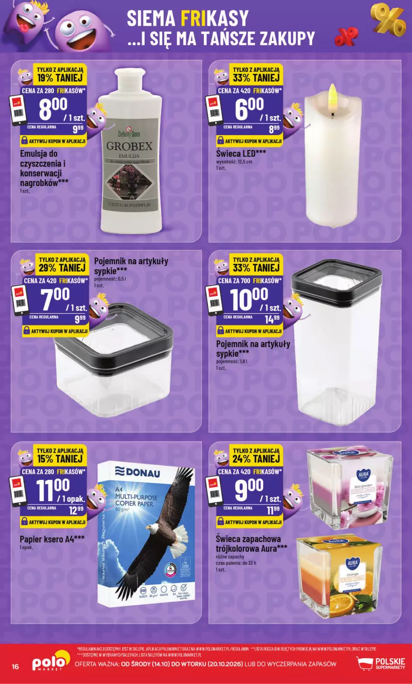 Gazetka promocyjna PoloMarket - Katalog Frikasów - ważna 14.10 do 20.10.2026 - strona 16 - produkty: Emulsja, Papier, Pojemnik, Sejf, Ser, Sok