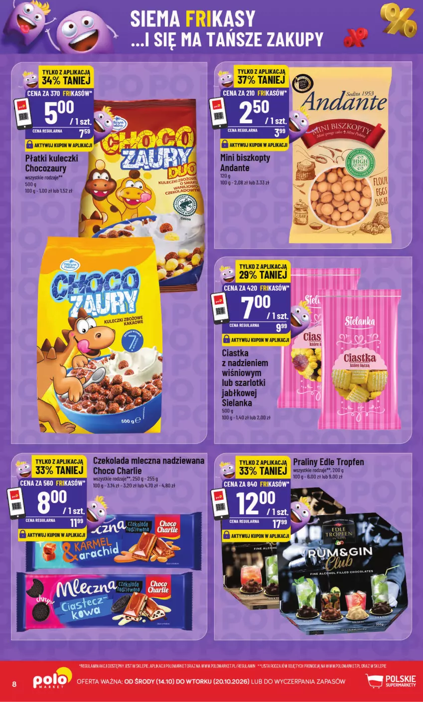 Gazetka promocyjna PoloMarket - Katalog Frikasów - ważna 14.10 do 20.10.2026 - strona 8 - produkty: Biszkopty, Ciastka, Czekolada, Czekolada mleczna, Praliny