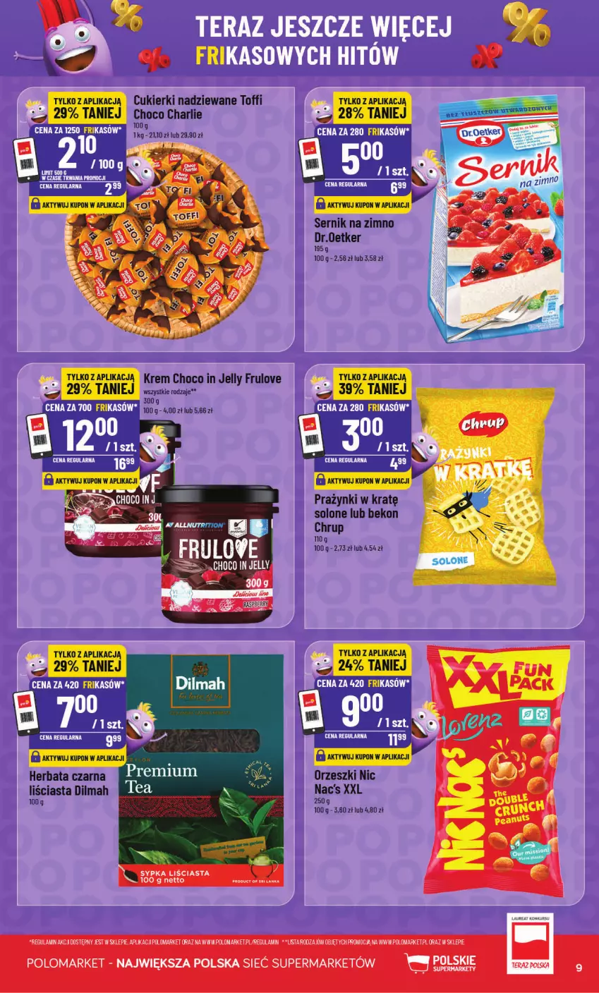 Gazetka promocyjna PoloMarket - Katalog Frikasów - ważna 14.10 do 20.10.2026 - strona 9 - produkty: Beko, Cukier, Cukierki, Cukierki nadziewane, Dilmah, Herbata, Herbata czarna, Orzeszki, Ser