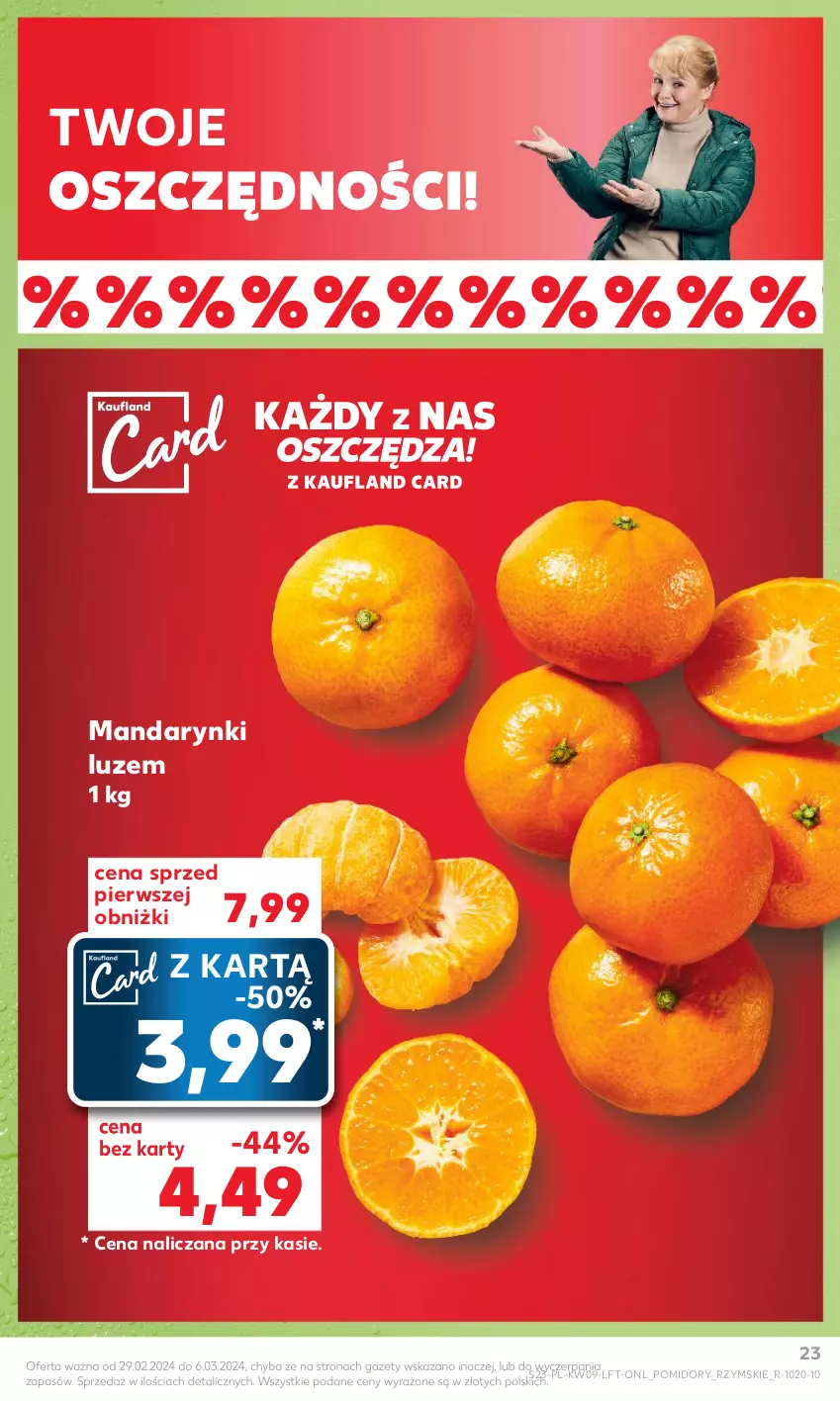 Gazetka promocyjna Kaufland - Gazetka tygodnia - ważna 29.02 do 06.03.2024 - strona 23 - produkty: Mandarynki, Pomidory
