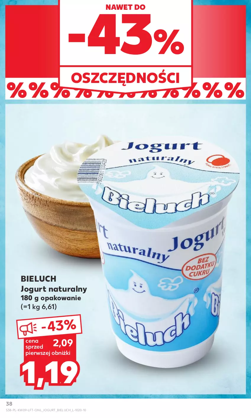 Gazetka promocyjna Kaufland - Gazetka tygodnia - ważna 29.02 do 06.03.2024 - strona 38 - produkty: Bieluch, Jogurt, Jogurt naturalny