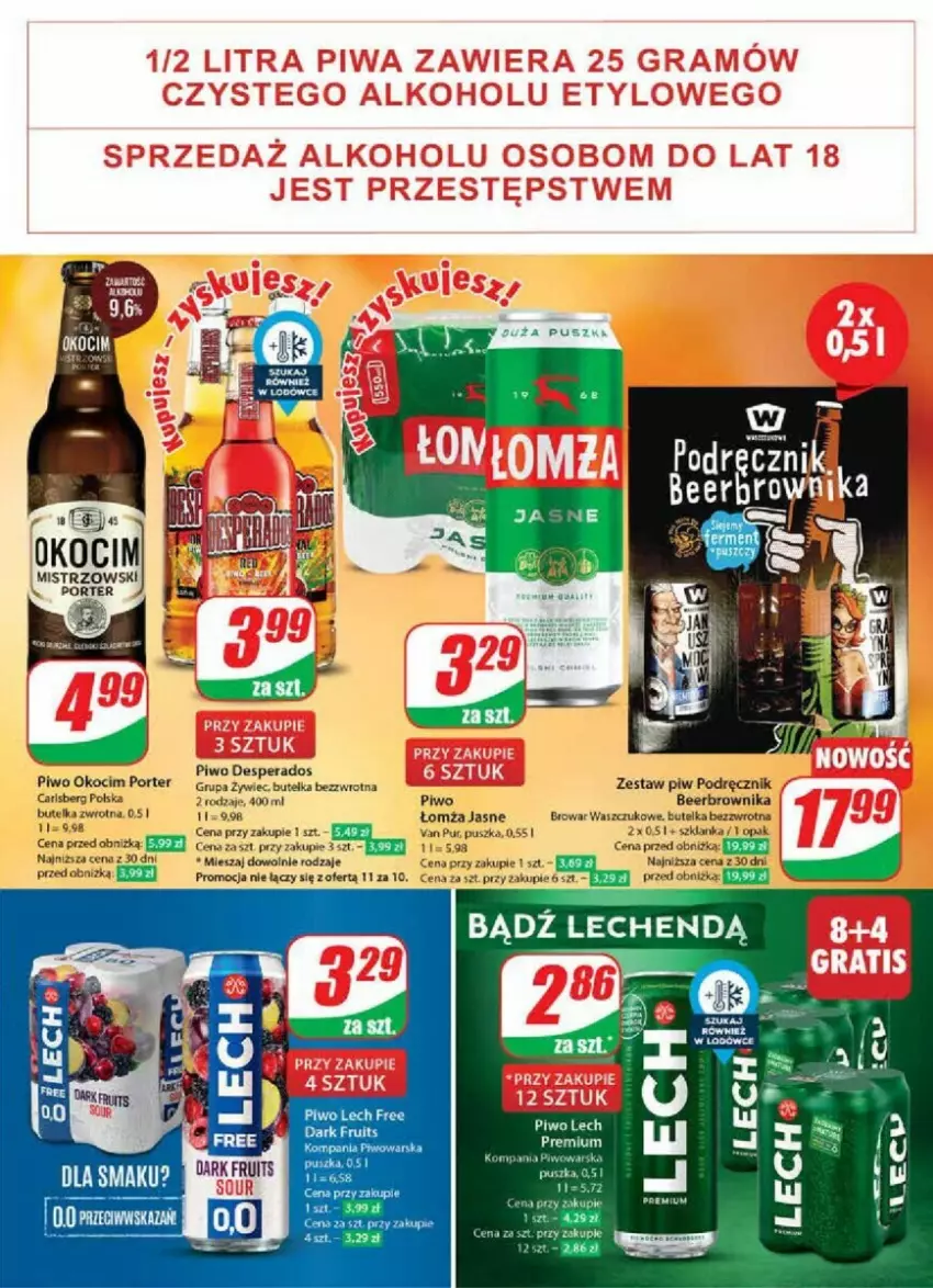 Gazetka promocyjna Dino - ważna 22.11 do 28.11.2023 - strona 14 - produkty: Carlsberg, Desperados, Koc, Okocim, Piwo, Por, Pur, Ręcznik, Szklanka