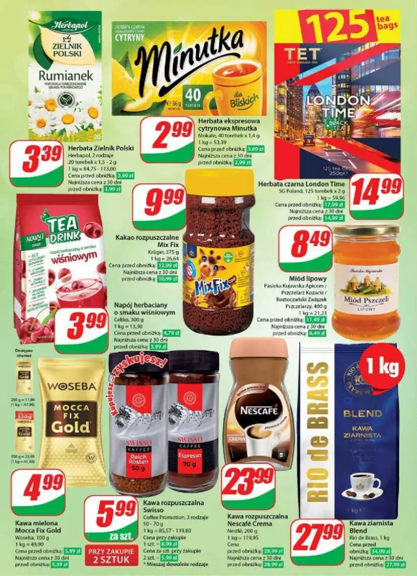 Gazetka promocyjna Dino - ważna 22.11 do 28.11.2023 - strona 25 - produkty: Gry, Herbapol, Herbata, Herbata czarna, Kakao, Kawa, Kawa mielona, Kawa rozpuszczalna, Miód, Napój, Rum, Woseba