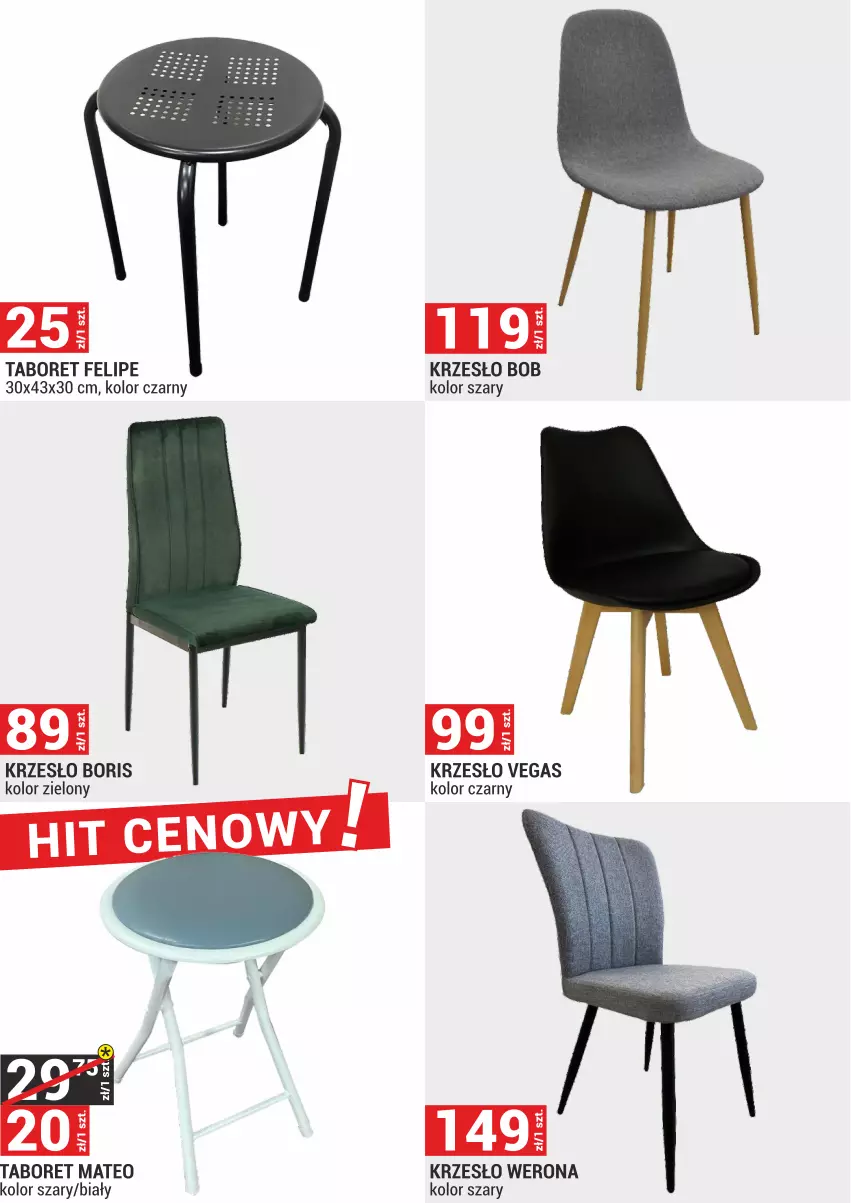 Gazetka promocyjna Merkury Market - ważna 01.06 do 30.06.2025 - strona 9 - produkty: Krzesło, Taboret