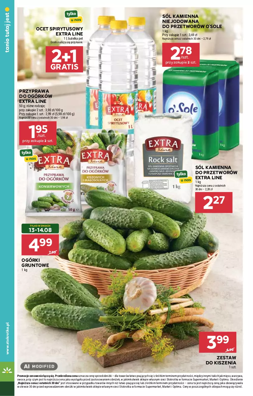 Gazetka promocyjna Stokrotka - Supermarket - ważna 13.08 do 19.08.2026 - strona 34 - produkty: Gra, Grunt, Mięso, Ocet, Optima, Owoce, Sól, Warzywa