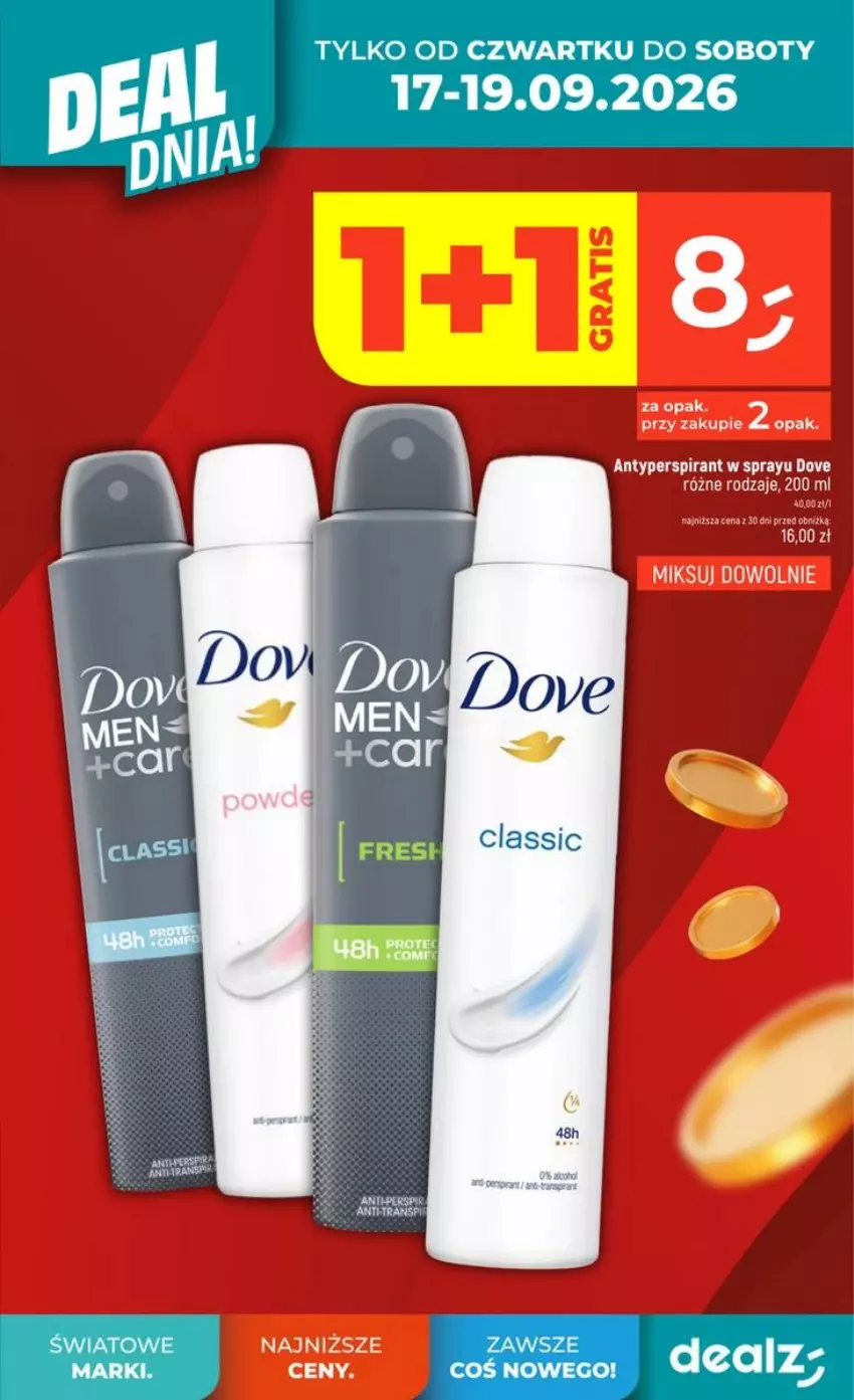 Gazetka promocyjna Dealz - DEAL DNIA - ważna 17.09 do 23.09.2026 - strona 3 - produkty: Antyperspirant, Dove