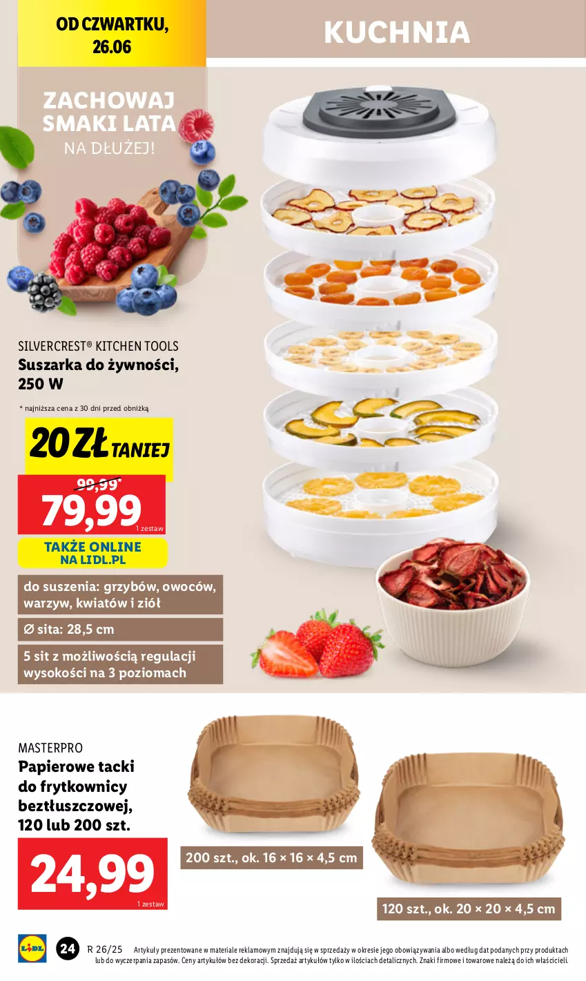 Gazetka promocyjna Lidl - GAZETKA - ważna 23.06 do 29.06.2025 - strona 26 - produkty: Kuchnia, Papier, Silvercrest, Sok, Suszarka