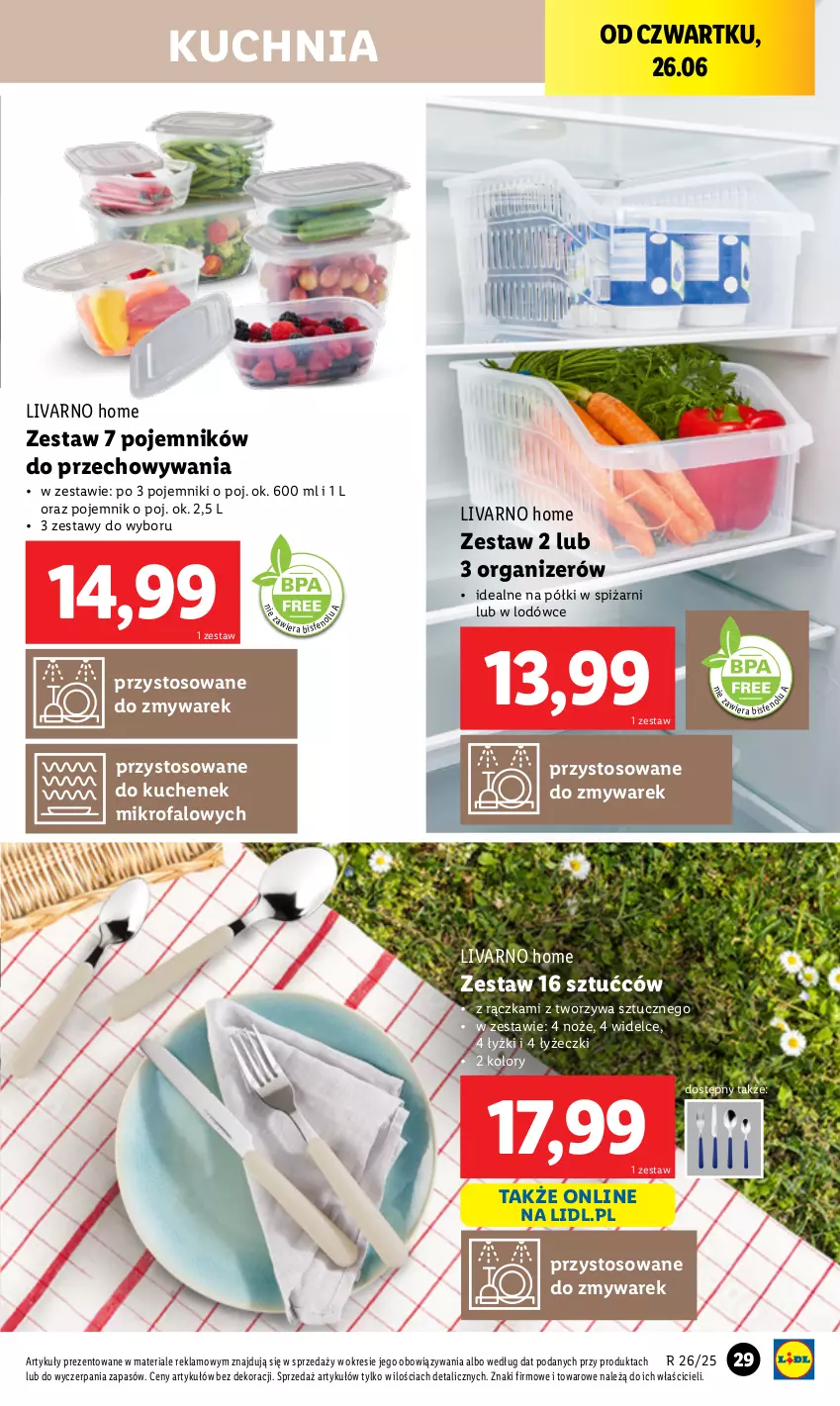 Gazetka promocyjna Lidl - GAZETKA - ważna 23.06 do 29.06.2025 - strona 31 - produkty: Fa, Ivar, Kuchnia, Noż, Organizer, Pojemnik