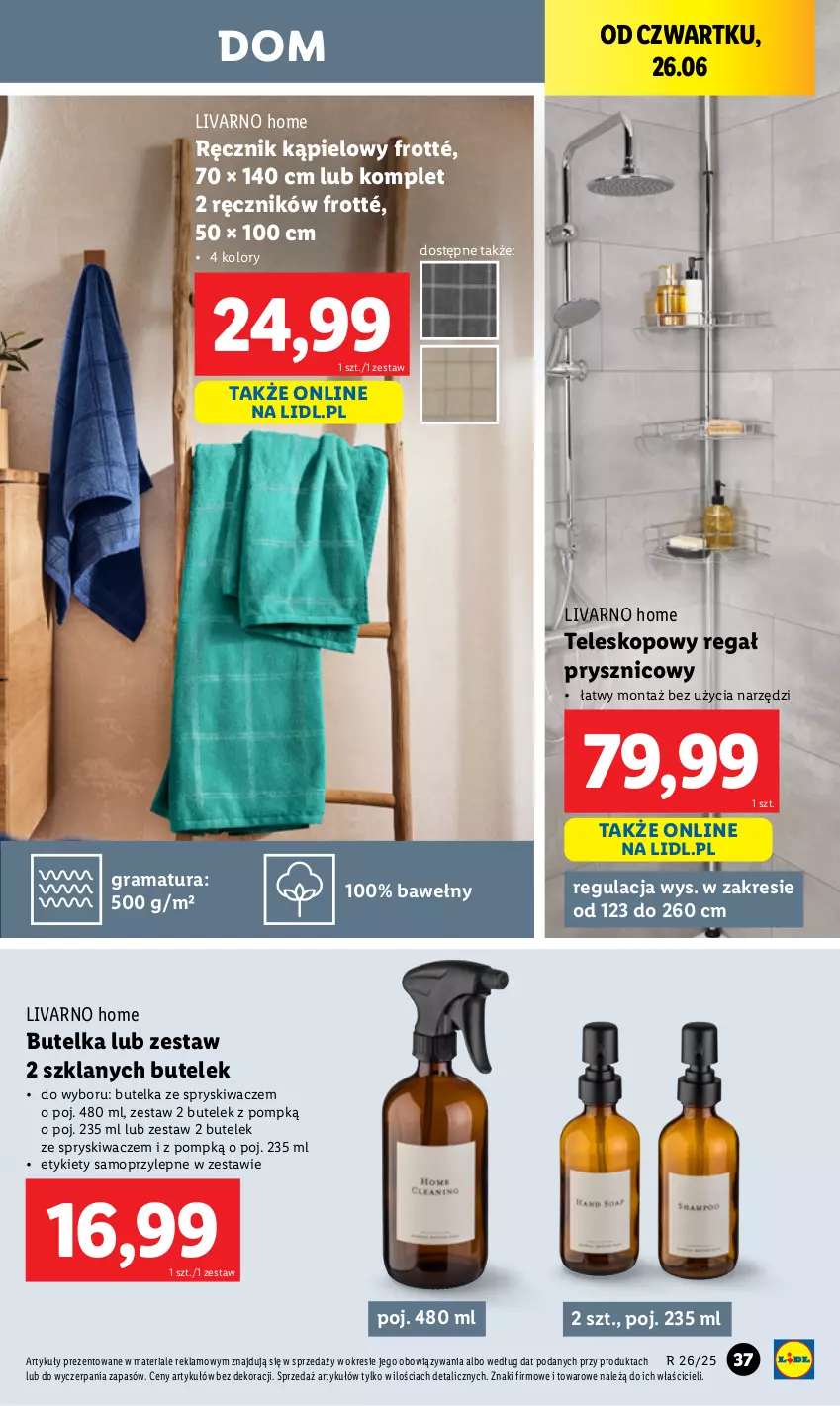 Gazetka promocyjna Lidl - GAZETKA - ważna 23.06 do 29.06.2025 - strona 39 - produkty: Butelka ze spryskiwaczem, Gra, Ivar, Mop, Rama, Ręcznik, Ręcznik kąpielowy, Regał, Teleskop
