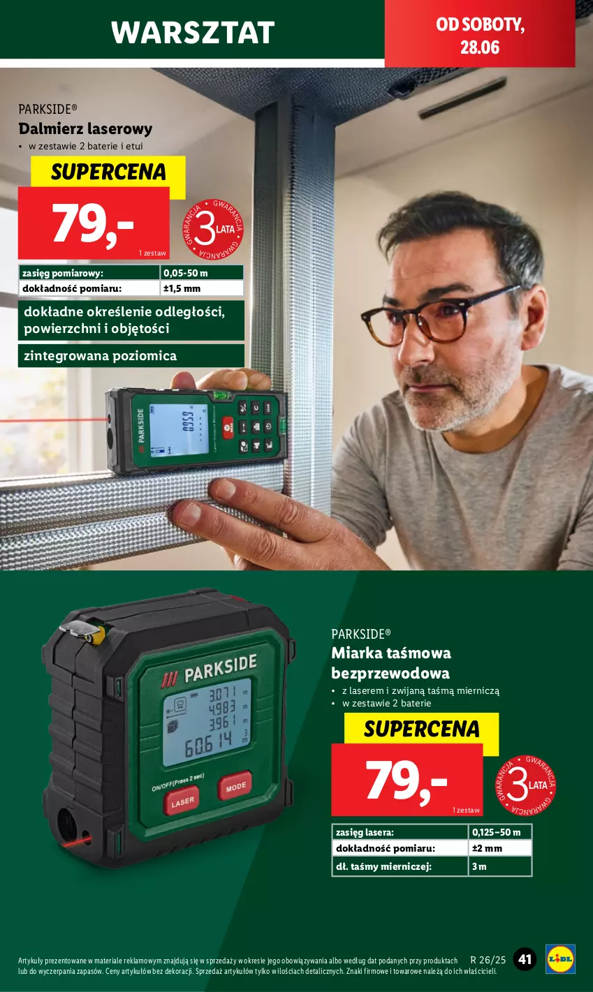Gazetka promocyjna Lidl - GAZETKA - ważna 23.06 do 29.06.2025 - strona 43 - produkty: Miarka, Parkside, Poziomica, Ser