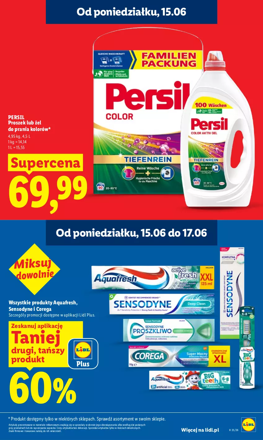 Gazetka promocyjna Lidl - Gazetka ważna od 15.06 do 17.06 - ważna 15.06 do 17.06.2026 - strona 21 - produkty: Aquafresh, Corega, Persil, Sensodyne