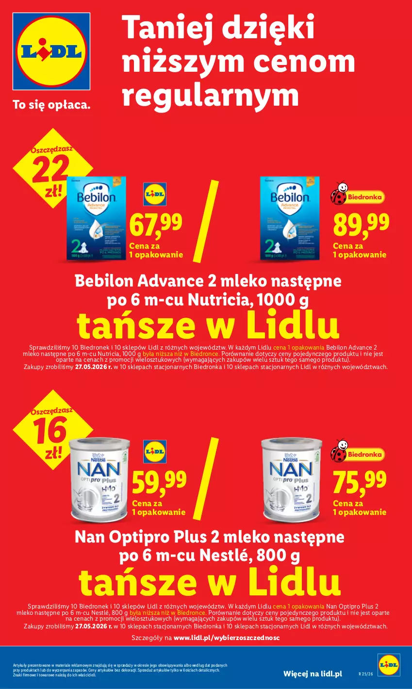 Gazetka promocyjna Lidl - Gazetka ważna od 15.06 do 17.06 - ważna 15.06 do 17.06.2026 - strona 25 - produkty: BEBILON, Mleko, NAN Optipro, Nestlé, O nas, Por
