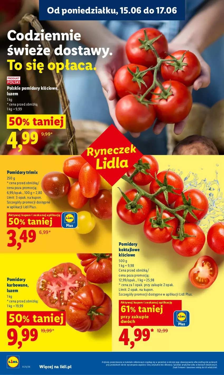 Gazetka promocyjna Lidl - Gazetka ważna od 15.06 do 17.06 - ważna 15.06 do 17.06.2026 - strona 34 - produkty: Pomidory