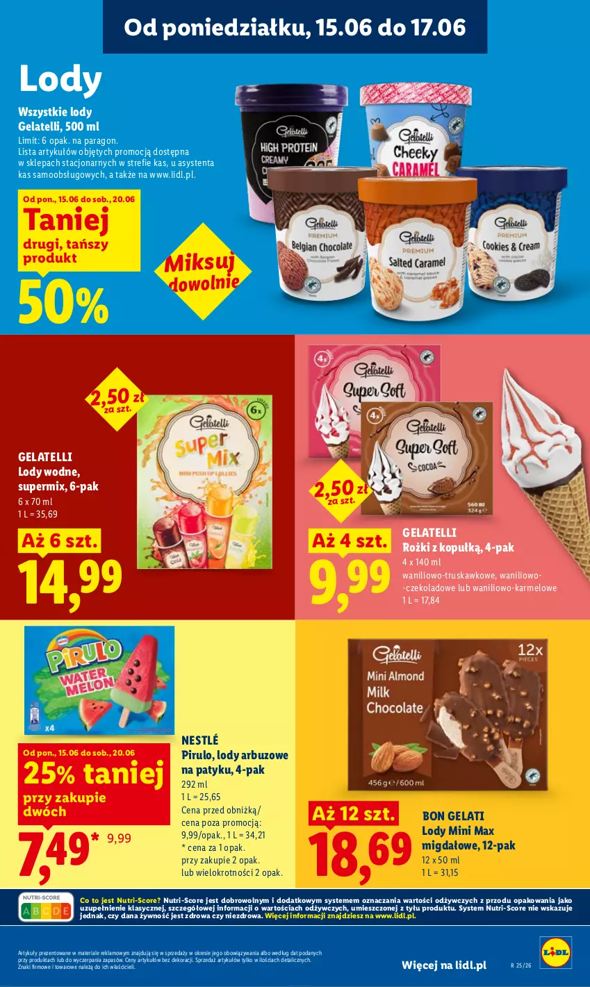 Gazetka promocyjna Lidl - Gazetka ważna od 15.06 do 17.06 - ważna 15.06 do 17.06.2026 - strona 75 - produkty: Arbuz, Lody, Nestlé