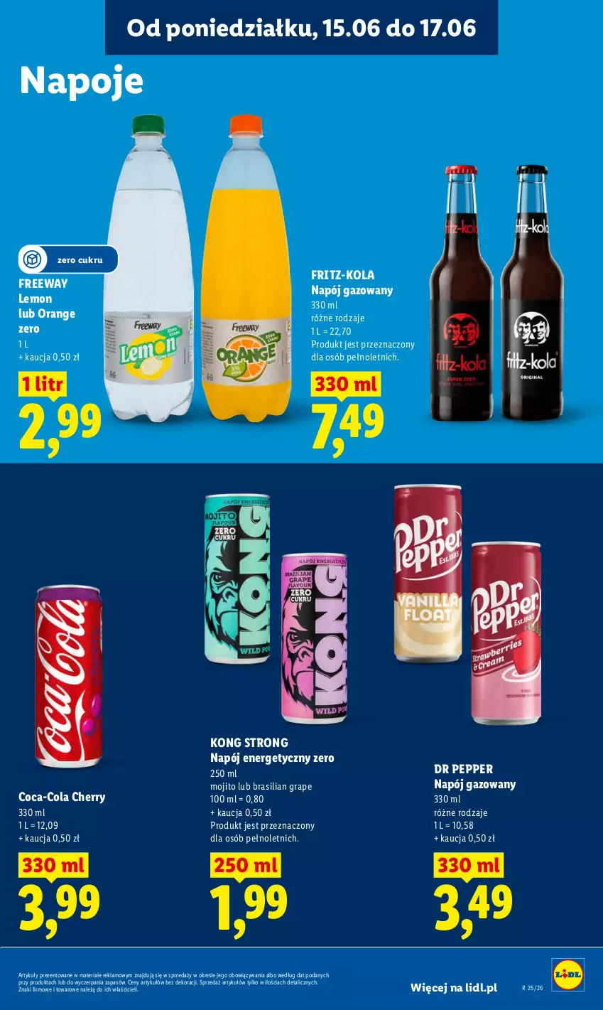 Gazetka promocyjna Lidl - Gazetka ważna od 15.06 do 17.06 - ważna 15.06 do 17.06.2026 - strona 77 - produkty: Coca-Cola, Gra, Napój, Napój energetyczny, Napój gazowany, Napoje