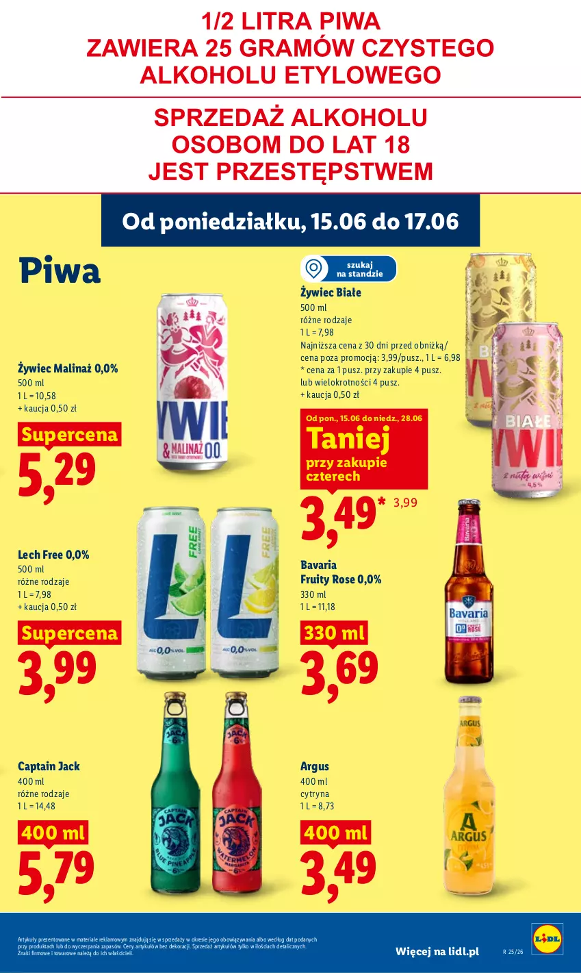 Gazetka promocyjna Lidl - Gazetka ważna od 15.06 do 17.06 - ważna 15.06 do 17.06.2026 - strona 79 - produkty: Captain Jack, Piwa