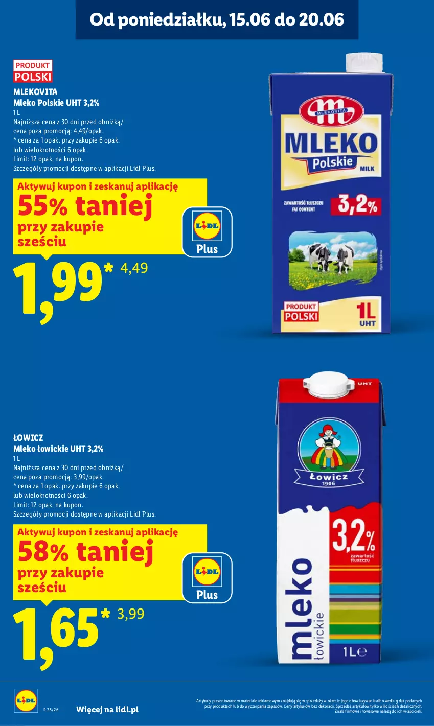 Gazetka promocyjna Lidl - Gazetka ważna od 15.06 do 17.06 - ważna 15.06 do 17.06.2026 - strona 8 - produkty: Mleko, Mlekovita