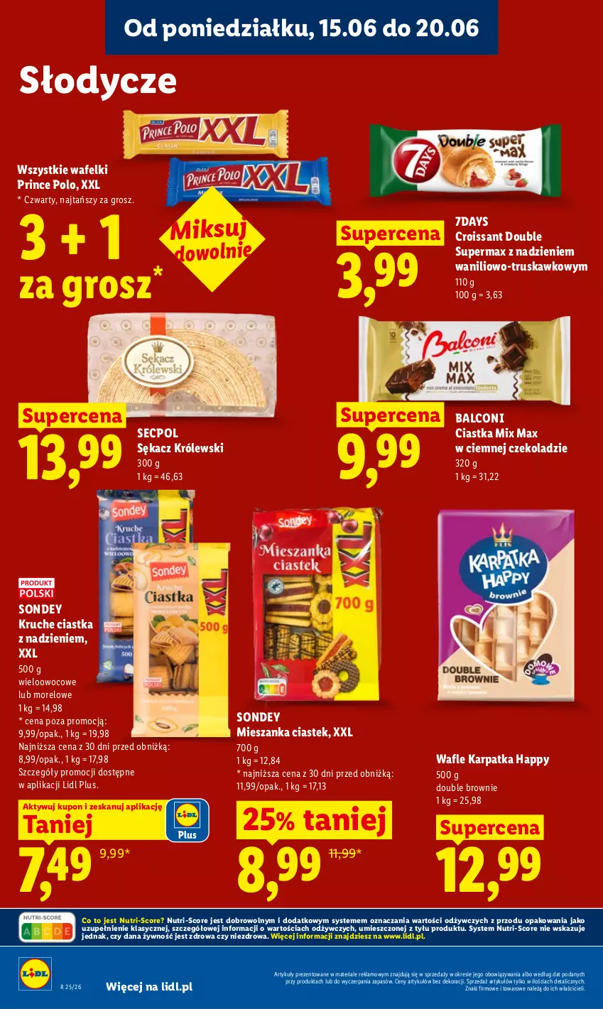 Gazetka promocyjna Lidl - Gazetka ważna od 15.06 do 17.06 - ważna 15.06 do 17.06.2026 - strona 88 - produkty: Alcon, Brownie, Ciastka, Croissant, Karp, Królewski, Prince Polo, Sękacz, Stek, Wafle