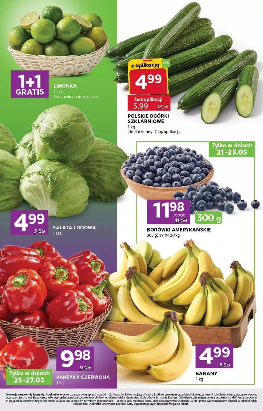 Gazetka promocyjna Stokrotka - Stokrotka Express - ważna 21.05 do 27.05.2026 - strona 2 - produkty: Banany, Gra, Limonka, Mięso, Owoce, Warzywa