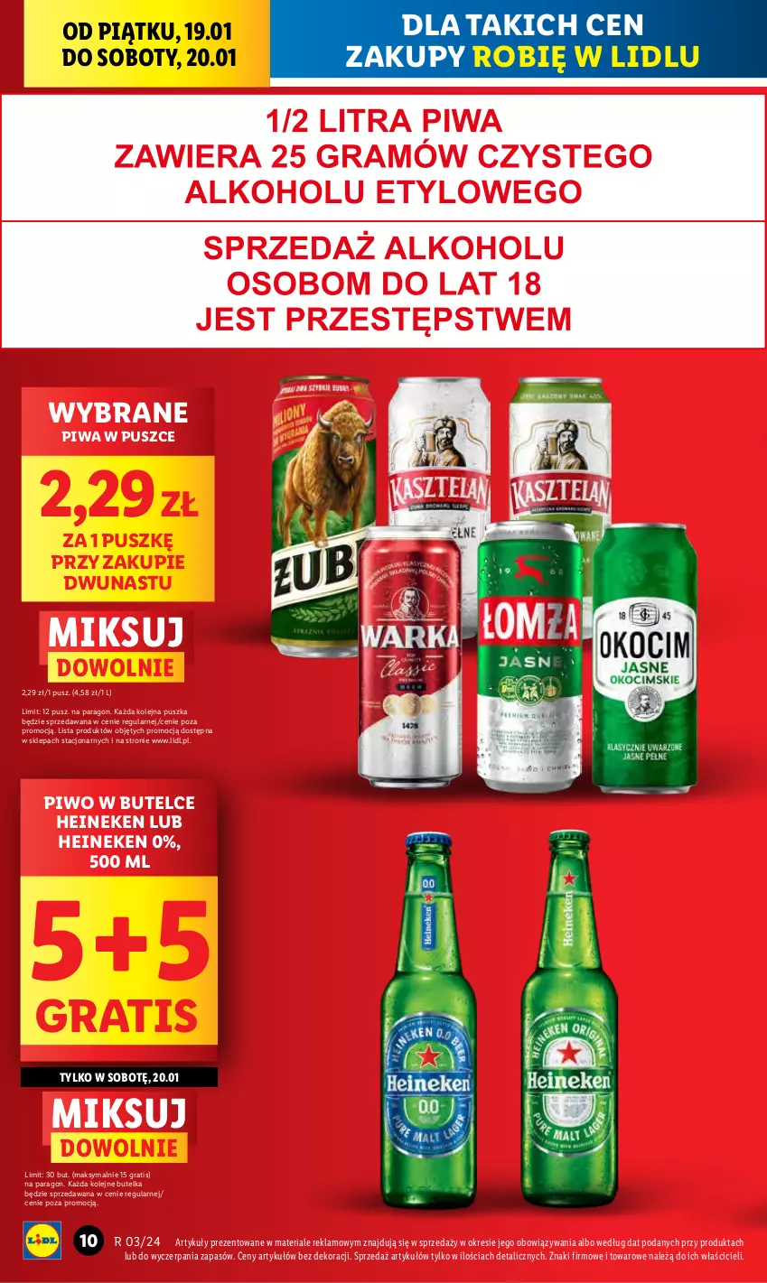 Gazetka promocyjna Lidl - GAZETKA - ważna 18.01 do 20.01.2024 - strona 10 - produkty: Gra, Heineken, Olej, Piwa, Piwo