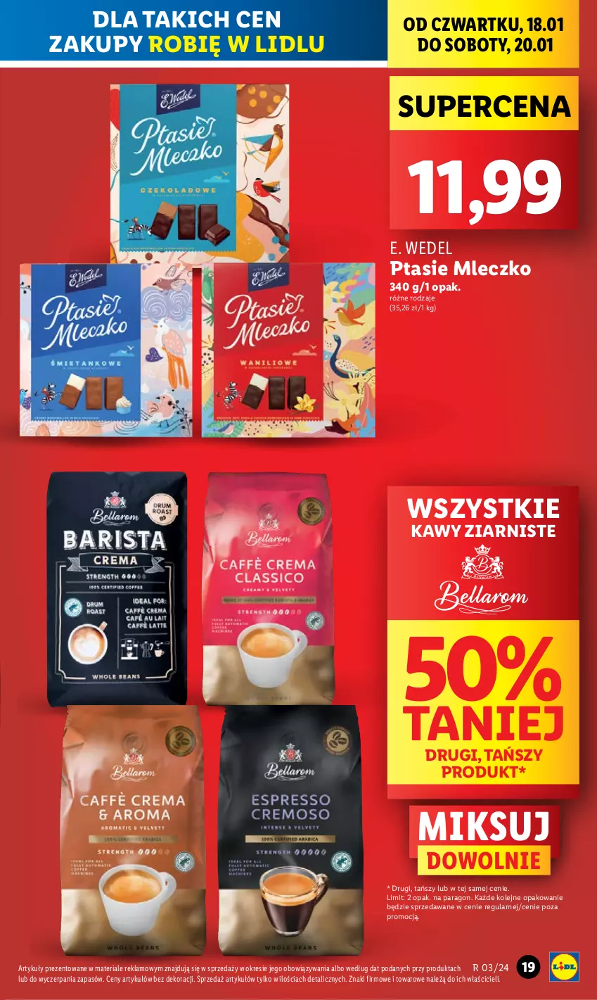 Gazetka promocyjna Lidl - GAZETKA - ważna 18.01 do 20.01.2024 - strona 21 - produkty: E. Wedel, Mleczko, Olej, Ptasie mleczko