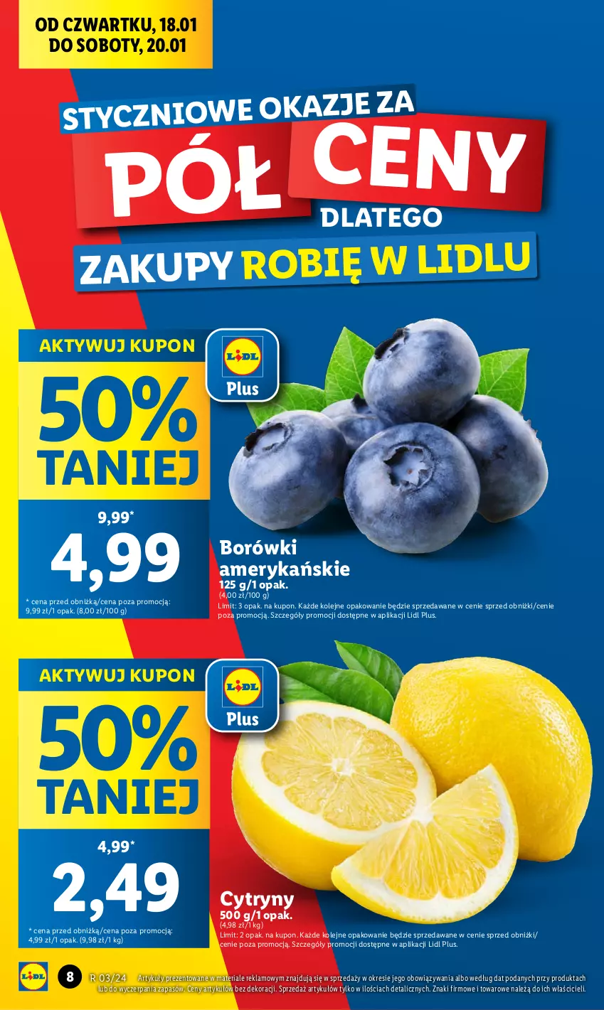 Gazetka promocyjna Lidl - GAZETKA - ważna 18.01 do 20.01.2024 - strona 8 - produkty: Cytryny, Olej