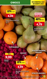 Gazetka promocyjna Lidl - GAZETKA - Gazetka - ważna od 20.01 do 20.01.2024 - strona 15 - produkty: Mandarynki, Pomarańcze, Gruszki, Maliny, Owoce