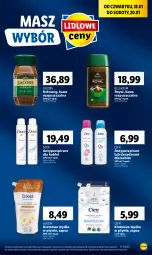 Gazetka promocyjna Lidl - GAZETKA - Gazetka - ważna od 20.01 do 20.01.2024 - strona 39 - produkty: Mydło w płynie, Kawa rozpuszczalna, Bell, Dezodorant, Kawa, Dove, Bella, Mydło, Jacobs, Antyperspirant, Luksja