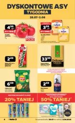 Gazetka promocyjna Netto - Od Poniedziałku - Gazetka - ważna od 02.08 do 02.08.2025 - strona 4 - produkty: Piwa, Piwo, Ser, Gra, Pampers, Pieluchy, Majtki, Chipsy, Dallmayr, Kawa mielona, Kawa, Mlekovita, Edam, Pieluchomajtki, Gouda, Harnaś, Lay’s, Pomidor malinowy, Mleko
